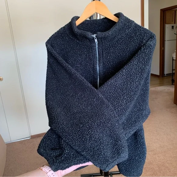 True Grit Fleece 1/2 Zip Pullover Sweater Jacket